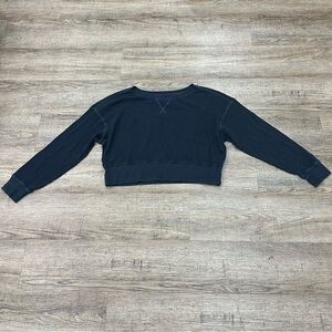Aerie Charcoal Ribbed Long Sleeve Top